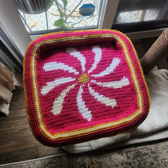 Colorful Crochet Cushion Cover | Daisy In The Sun - Picture 1 of 3